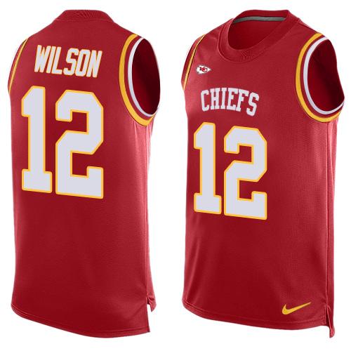 Nike Chiefs #12 Albert Wilson Red Team Color Men's Stitched NFL Limited Tank Top Jersey - Click Image to Close